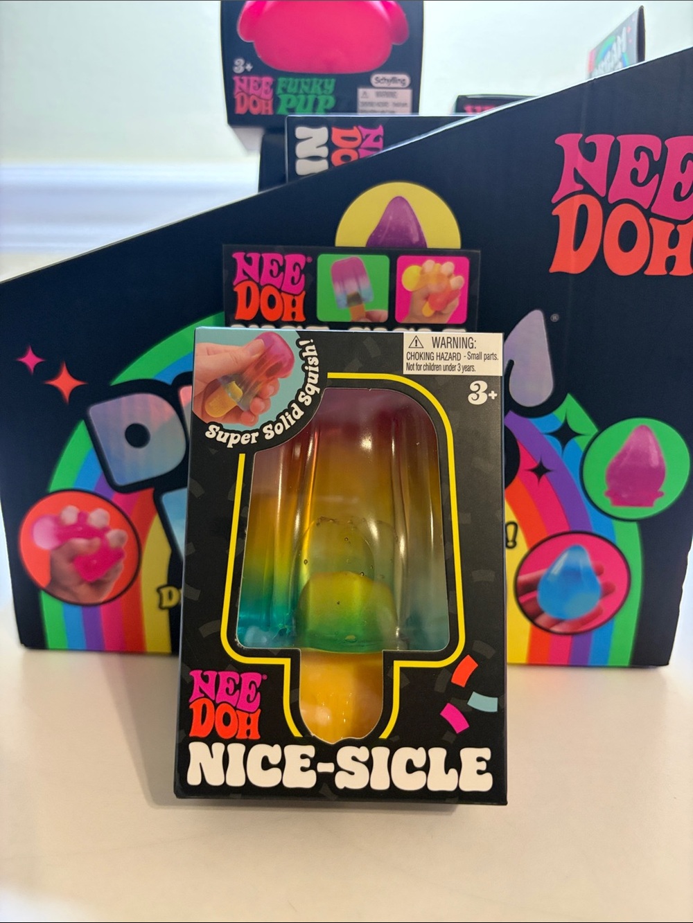Needoh Nice-Sicle Rainbow Colorway Squishy Toy - Multicolor